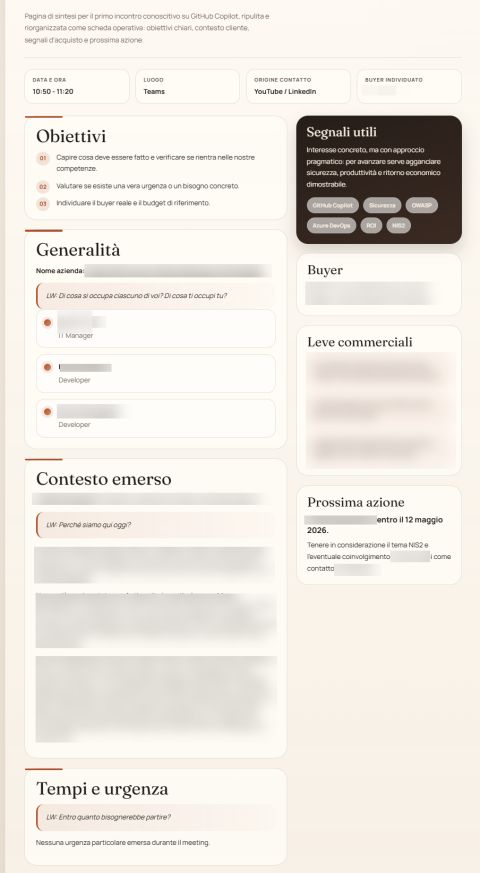 Report meeting in HTML